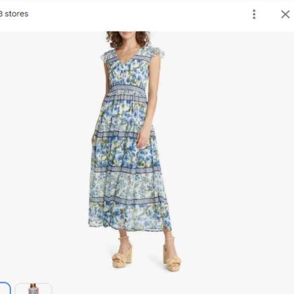 Floral Smocked Maxi Dress - Picture 1 of 1